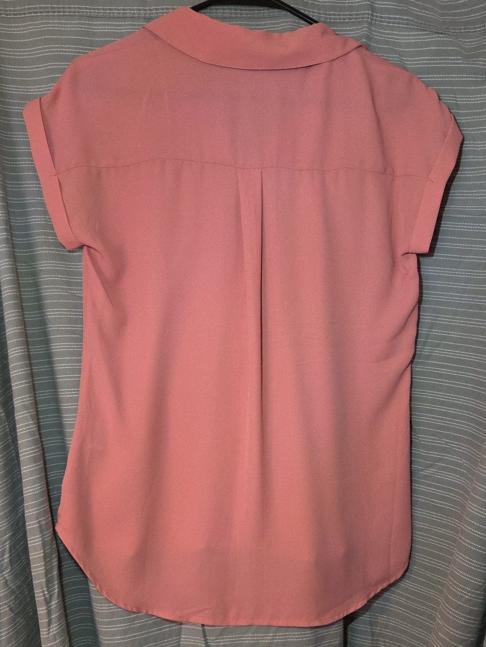 philosophy Short-Sleeve Zip Front Blouse - Picture 3 of 5